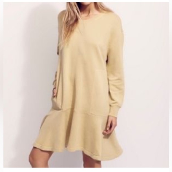 Free People Dresses & Skirts - Free People Beach Drop Waist Sweatshirt Dress Sz S